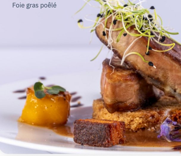Entrée chaude à l'assiette - Foie gras poêlé
